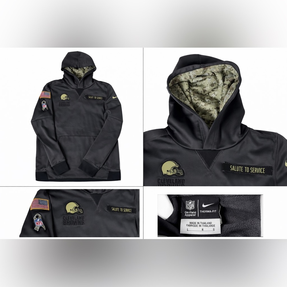Nike NFL Cleveland Browns Salute to Service Therma-Fit Hoodie Youth L (14/16)